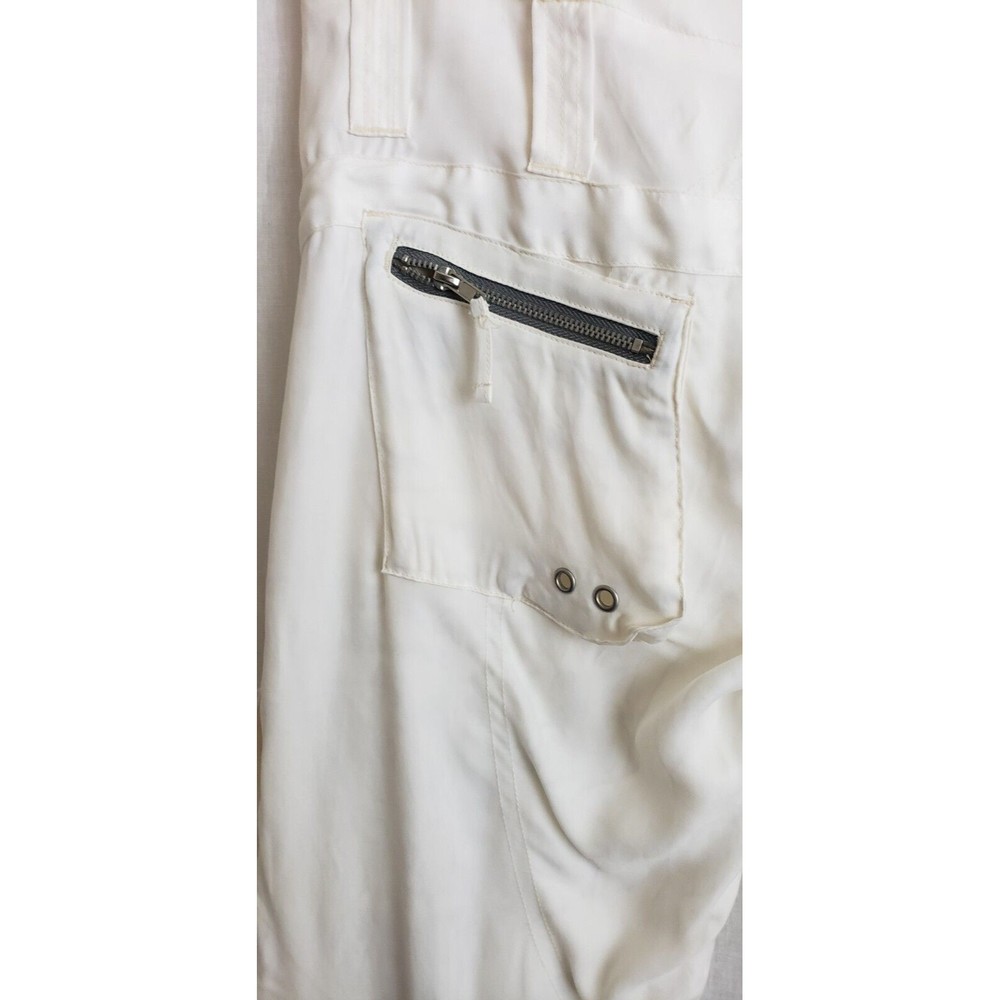 Johnny Was Pete & Greta Marika Cargo Pants Button Zipper Front White Y2K - Picture 10 of 13